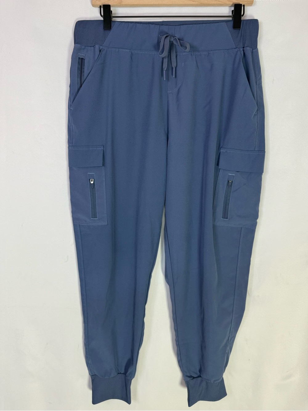 In Good State -  Blue Cargo Jogger Pants With Drawstring Waist - Size M